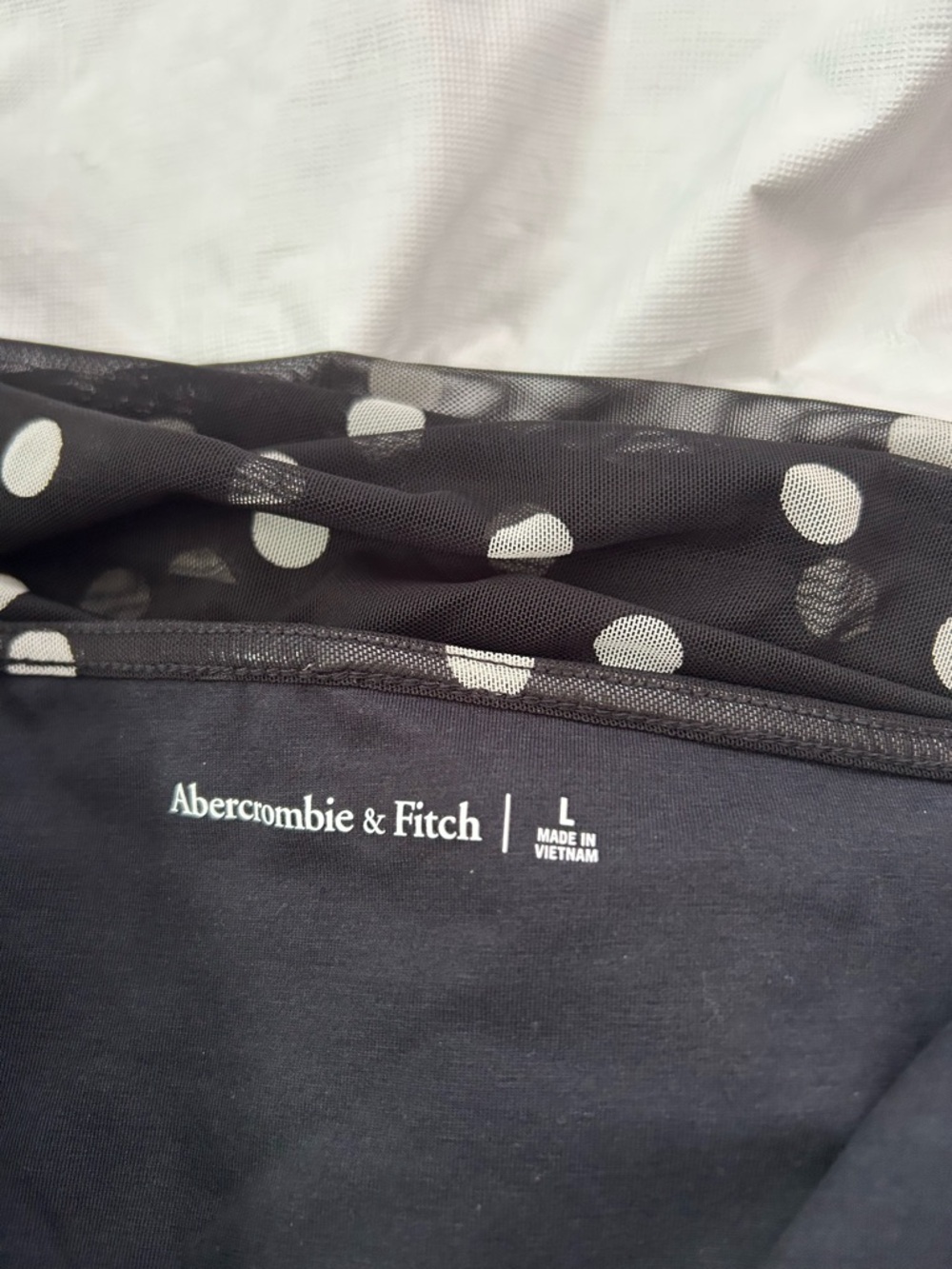 NWT Abercrombie & Fitch Black Polka Dot Bodysuit - Picture 5 of 6